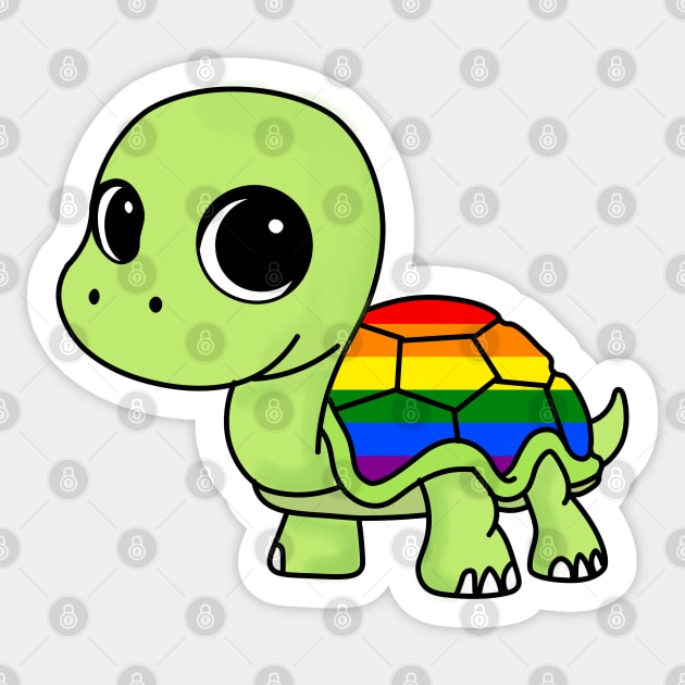 Rainbow Turtle Sticker by Wenby-Weaselbee